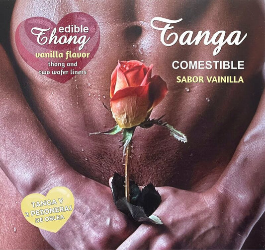 HOTFLOWERS - MEN''S THONG + 2 VANILLA WAFER NIPPLE /es/pt/en/fr/it/ - 1