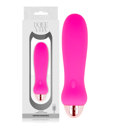 DOLCE VITA - RECHARGEABLE VIBRATOR FIVE PINK 7 SPEEDS - 2