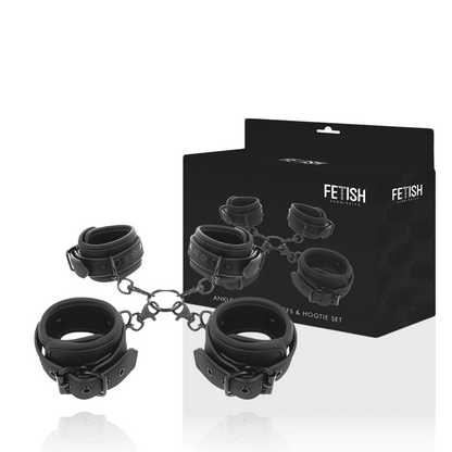 FETISH SUBMISSIVE - SET OF HAND AND ANKLE HANDCUFFS WITH NOPRENE LINING - 10