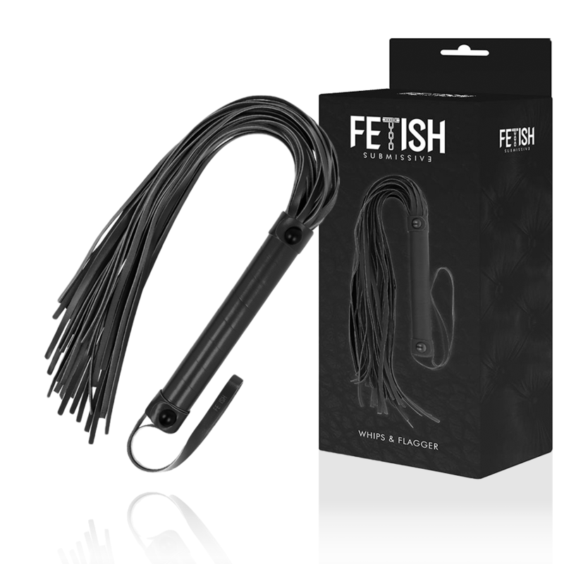 FETISH SUBMISSIVE - VEGAN LEATHER WHIP - 6