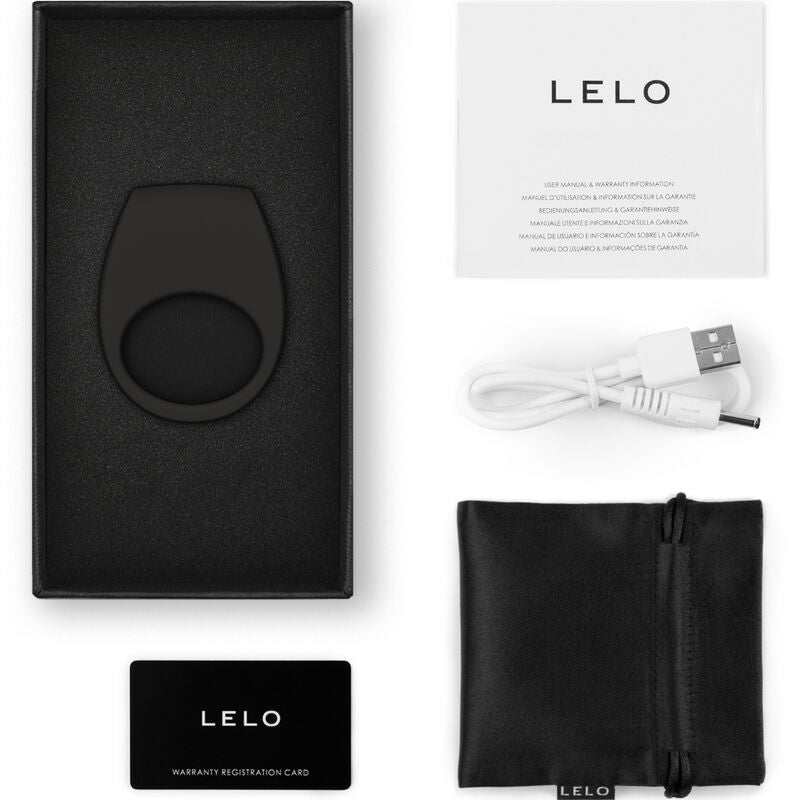 LELO - TOR 3 BLUE VIBRATOR RING - BLACK - 6