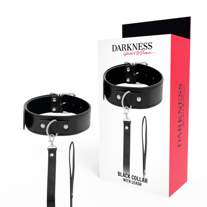 DARKNESS - POSTURE NECKLACE WITH LEATHER CHAIN - 6