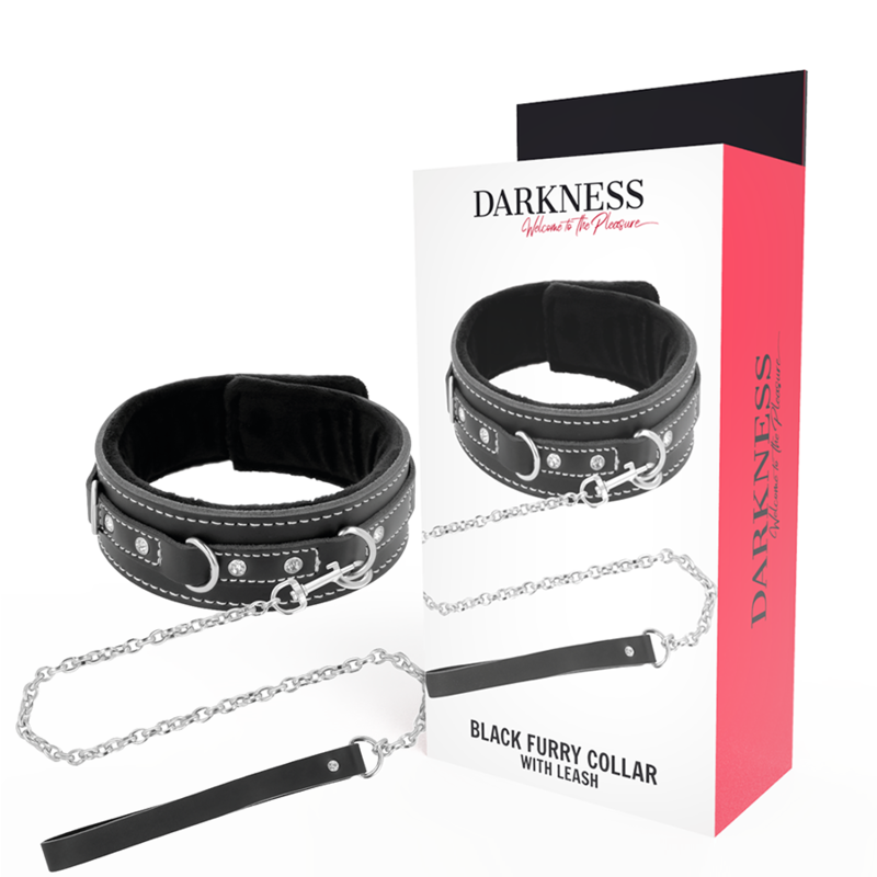 DARKNESS - HIGH QUALITY LEATHER NECKLACE WITH LEASH - 6