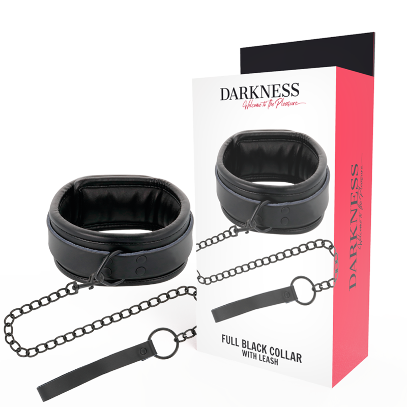 DARKNESS - BLACK NECKLACE WITH CHAIN - 6