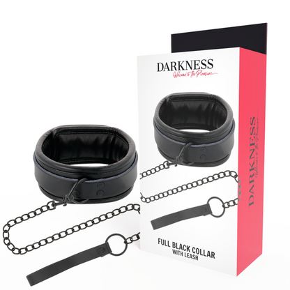 DARKNESS - BLACK NECKLACE WITH CHAIN - 6