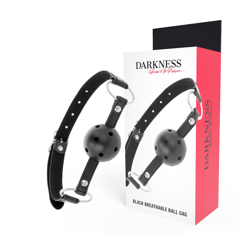 DARKNESS - BLACK BREATHABLE GAG - 5