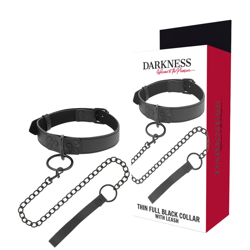 DARKNESS - BLACK NECKLACE WITH CHAIN - 5