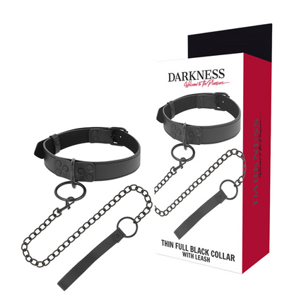 DARKNESS - BLACK NECKLACE WITH CHAIN - 5