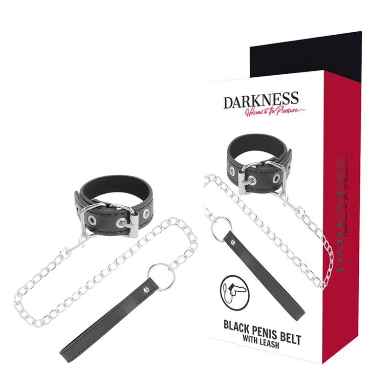 DARKNESS - PENIS RING WITH STRAP - 3