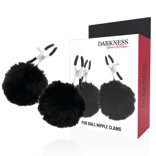 DARKNESS - NIPPLE CLAMPS WITH POM POMS 1 - 1