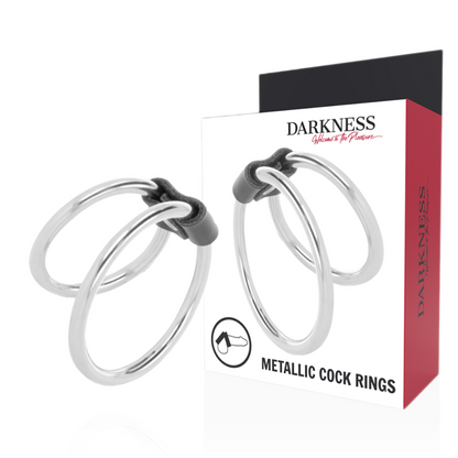 DARKNESS - DOUBLE METAL PENIS RING - 3
