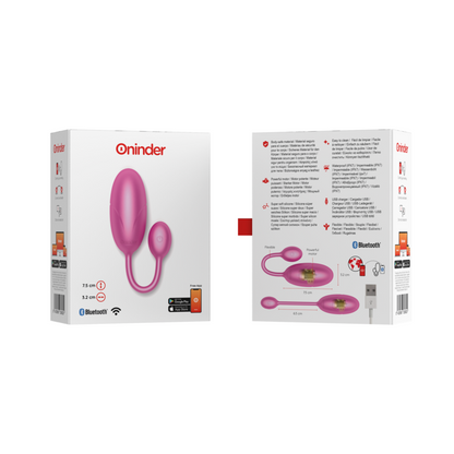 ONINDER - BLACK TOKYO VIBRATING EGG 7.5 X 3.2 CM FREE APP