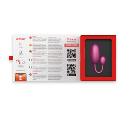 ONINDER - BLACK TOKYO VIBRATING EGG 7.5 X 3.2 CM FREE APP