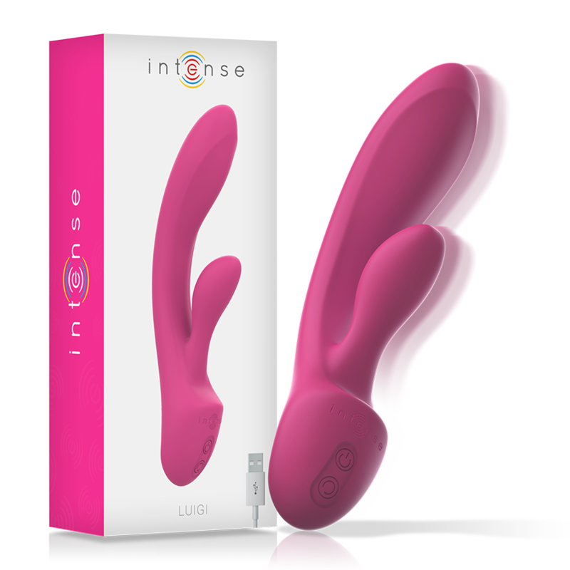 INTENSE - LUIGI RABBIT VIBRATOR PINK LIQUID SILICONE - 7