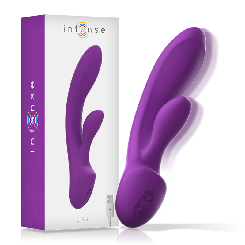 INTENSE - LUIGI RABBIT VIBRATOR LIQUID SILICONE PURPLE - 7