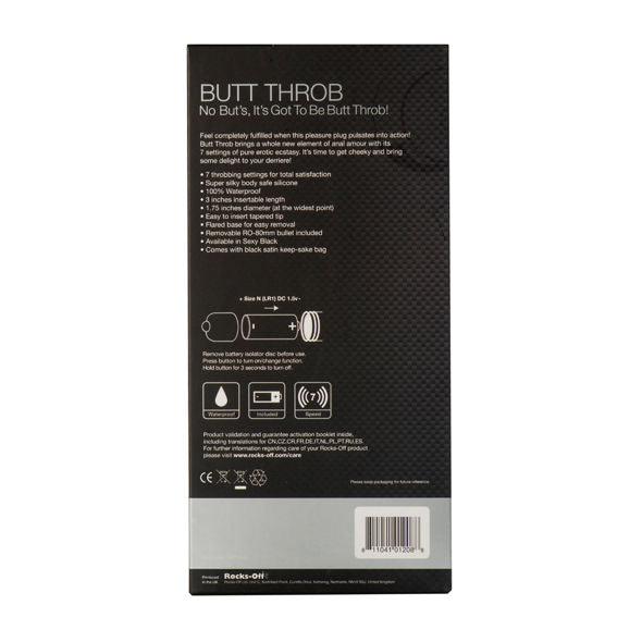 ROCKS-OFF - BUTT THROB P-POINT STIMULATOR 7 SPEEDS BLACK - 3