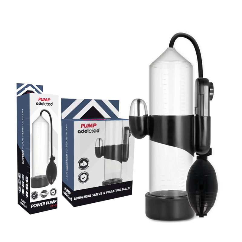 PUMP ADDICTED - TRANSPARENT VIBRATOR RX3