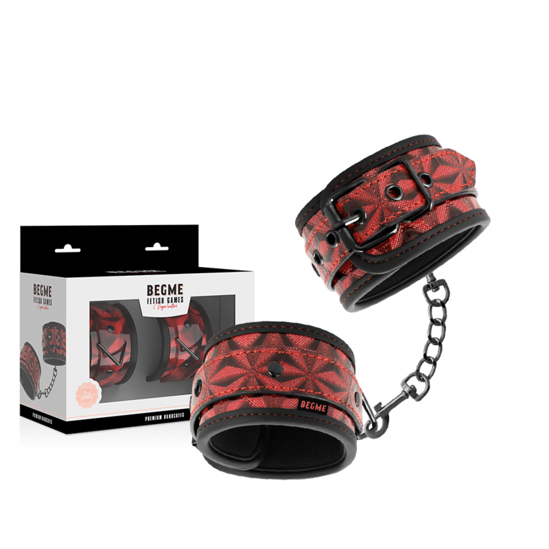 BEGME - RED EDITION PREMIUM HANDCUFFS WITH NEOPRENE LINING - 4