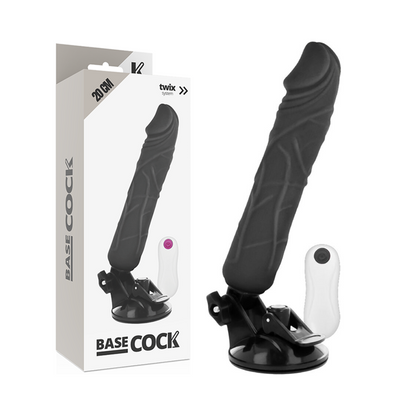 BASECOCK - REALISTIC VIBRATOR REMOTE CONTROL BLACK 20 CM -O- 4 CM - BLACK - 6
