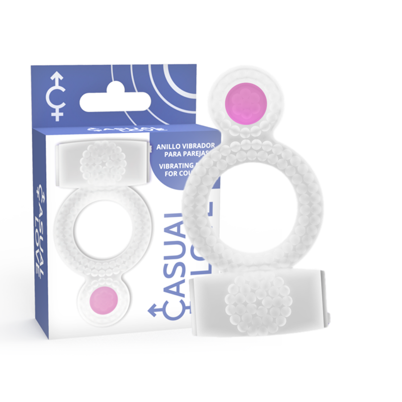 CASUAL LOVE - RING VIBRATING DOUBLE PLEASURE TRANSPARENT - 3