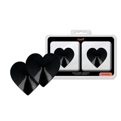 COQUETTE CHIC DESIRE - NIPPLE COVERS BLACK HEARTS - 5