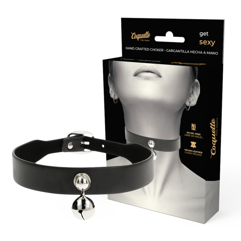 COQUETTE CHIC DESIRE - VEGAN LEATHER NECKLACE WOMAN RATTLE ACCESSORY - 6