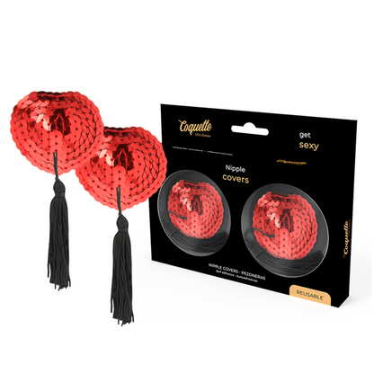 COQUETTE CHIC DESIRE - NIPPLE COVERS RED - 4