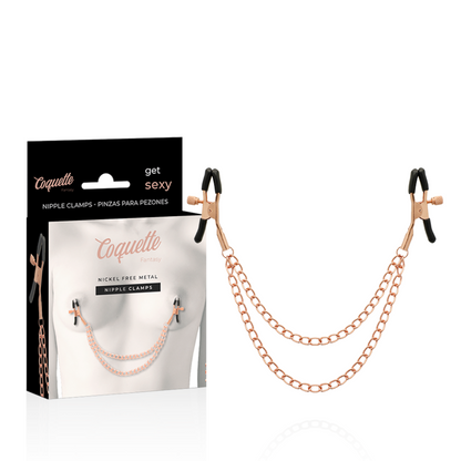 COQUETTE CHIC DESIRE - FANTASY METAL NIPPLE CLIPS WITH CHAIN - 2