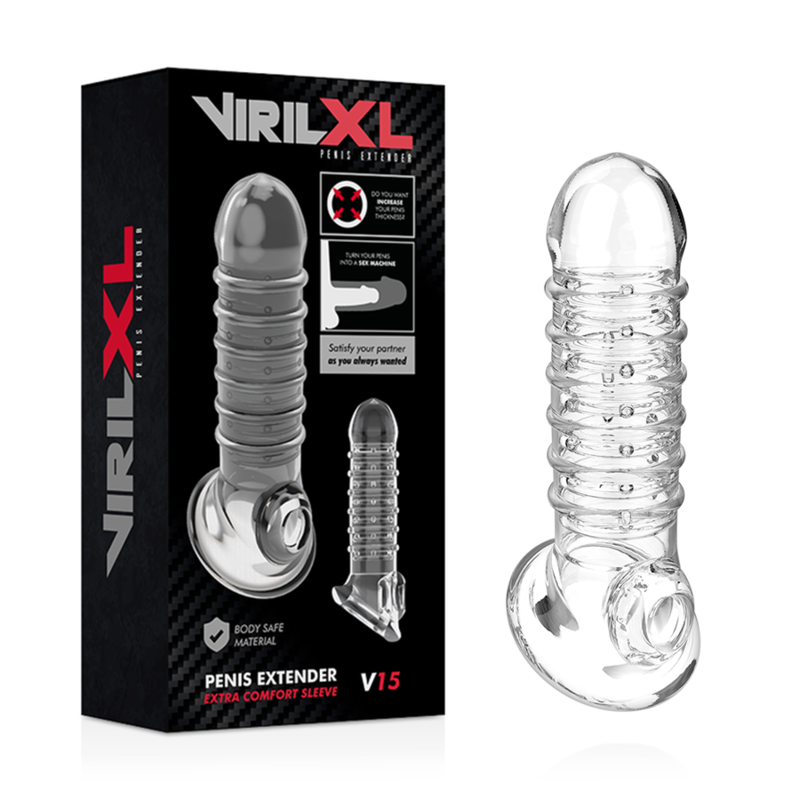 VIRILXL - PENIS EXTENSION AND SHEATH V15 TRANSPARENT - 3