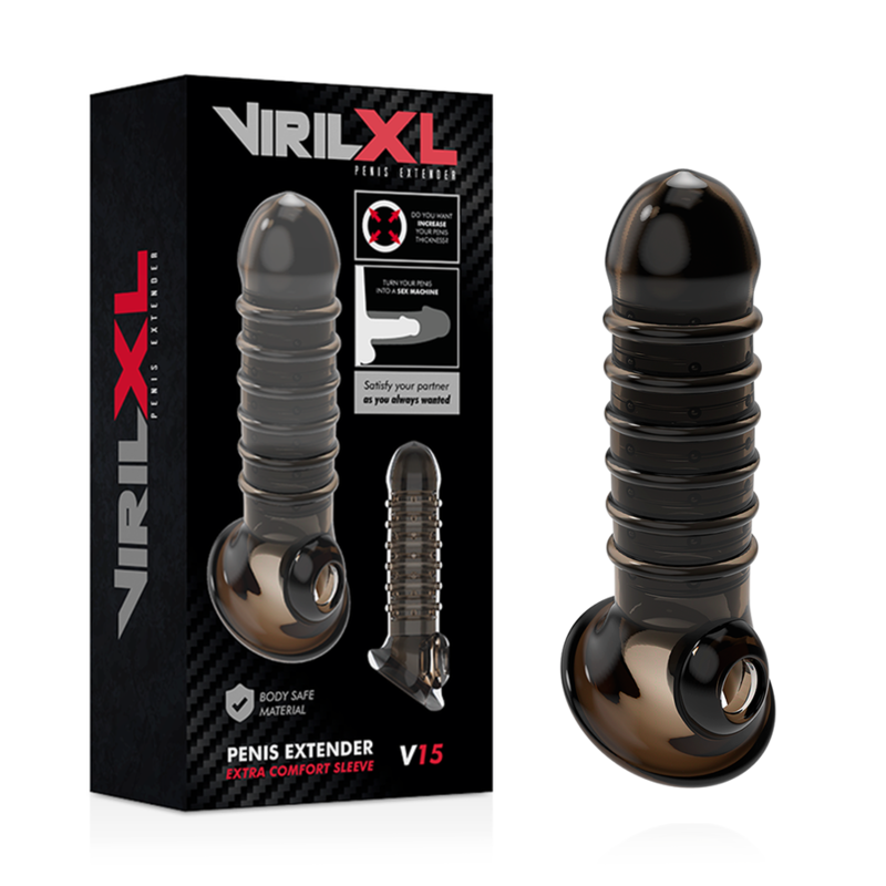 VIRILXL - PENIS EXTENSION AND SHEATH V15 BLACK - 2