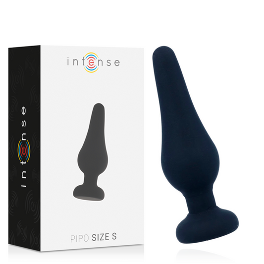 INTENSE - ANAL PLUG PIPO S BLACK SILICONE 9.8 CM - 1