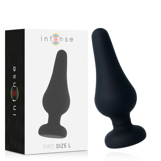 INTENSE - ANAL PLUG PIPO L BLACK SILICONE 13 CM - 1