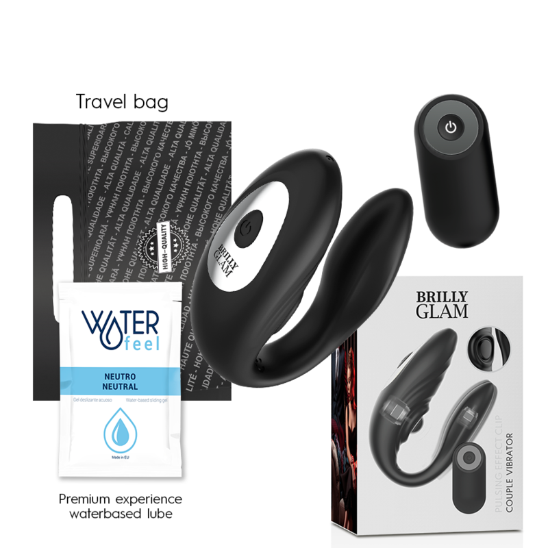 BRILLY GLAM - COUPLE PULSING & VIBRATING REMOTE CONTROL - 8