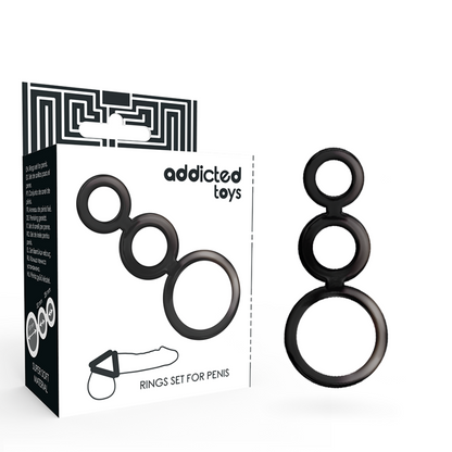ADDICTED TOYS - RINGS SET FOR PENIS - SMOKED - 5