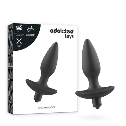 ADDICTED TOYS - MASSAGER PLUG ANAL WITH VIBRATION BLACK - 7