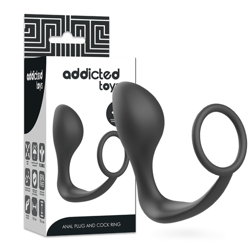 ADDICTED TOYS - ANAL PLUG WITH BLACK SILICONE RING - 5