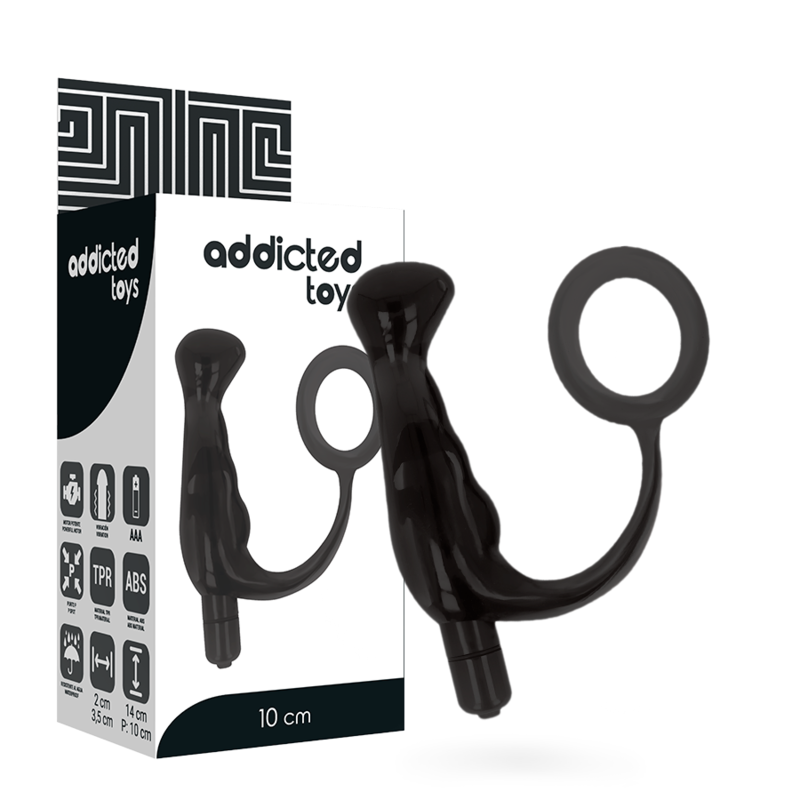 ADDICTED TOYS - VIBRATOR PROST TICO BLACK 10 CM - 3