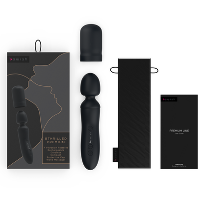 B SWISH - BTHRILLED PREMIUM BLACK VIBRATING WAND