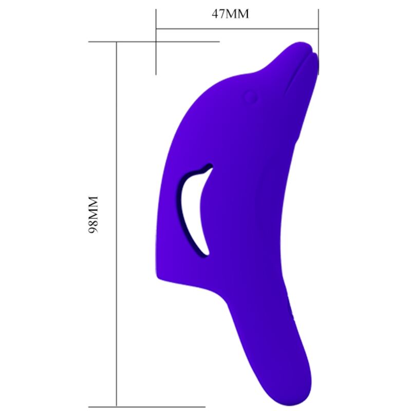 PRETTY LOVE - POWERFUL DOLPHINI FINGER STIMULATOR DARK BLUE
