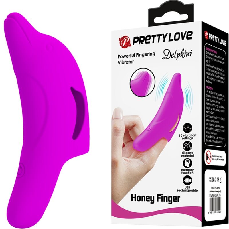 PRETTY LOVE - POWERFUL PURPLE DOLPHINI FINGER STIMULATOR