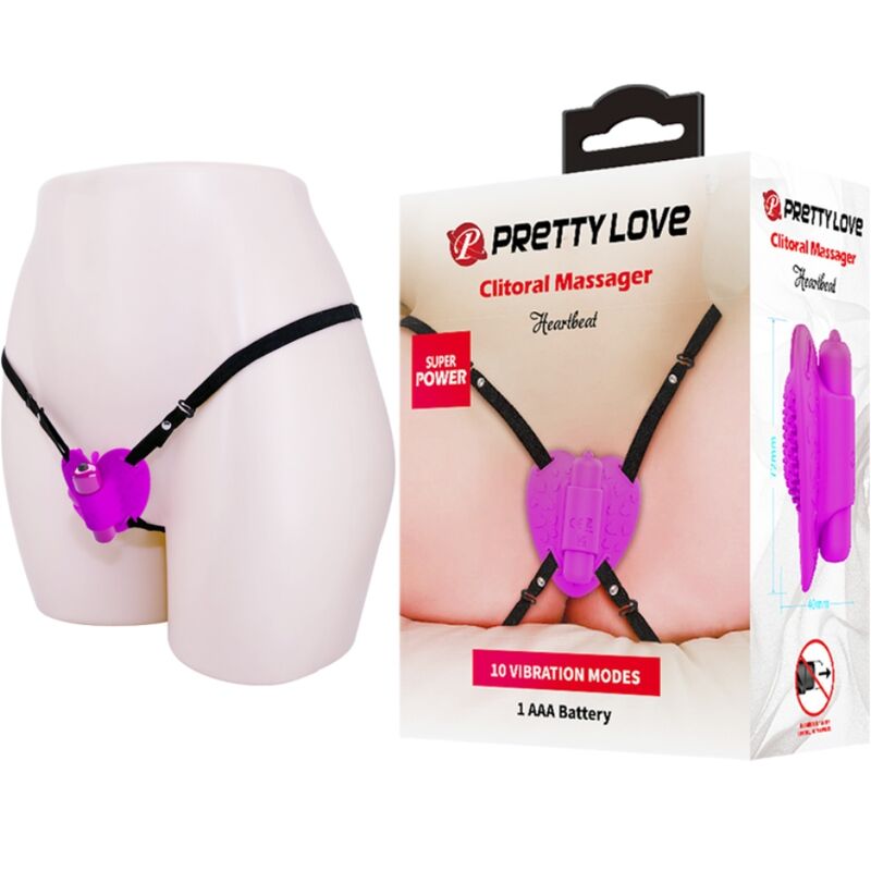 PRETTY LOVE - HEARTBEAT CLITORIS MASSAGER 10 VIBRATION MODES PURPLE - 9