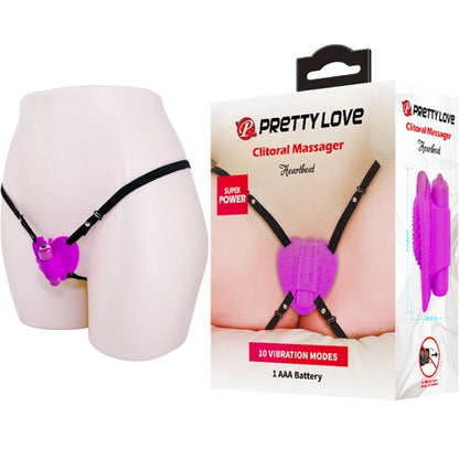 PRETTY LOVE - HEARTBEAT CLITORIS MASSAGER 10 VIBRATION MODES PURPLE - 9
