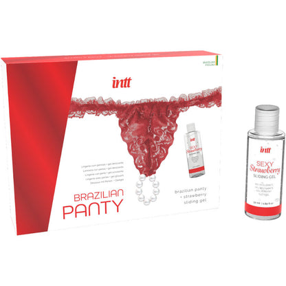 INTT RELEASES - BRAZILIAN RED PANTY WITH PEARLS AND LUBRICATING GEL 50 ML - 2