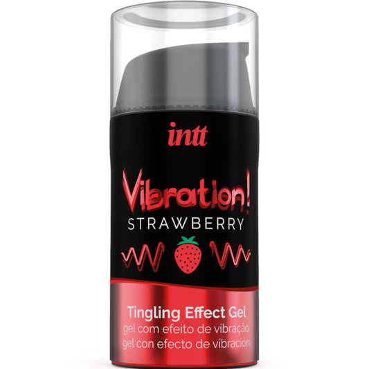 INTT - POWERFUL INTIMATE STIMULANT LIQUID VIBRATING GEL STRAWBERRY 15 ML - 1