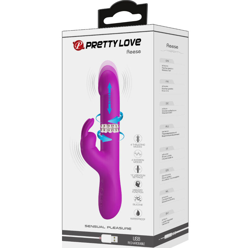 PRETTY LOVE - REESE VIBRATOR WITH PURPLE ROTATION - 6