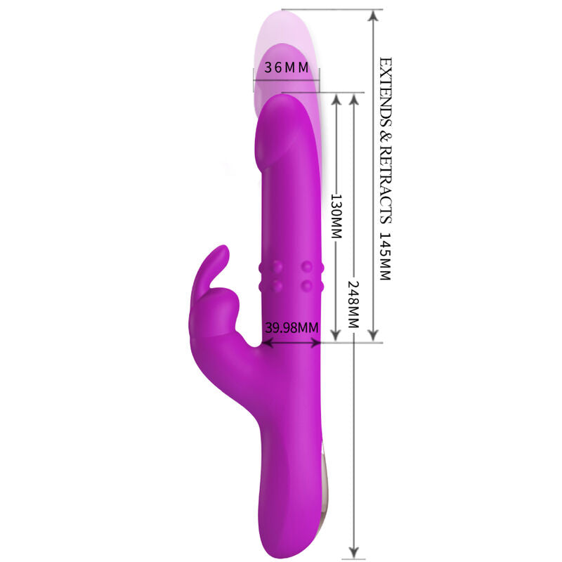 PRETTY LOVE - REESE VIBRATOR WITH PURPLE ROTATION - 4