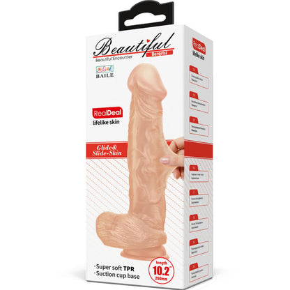 BAILE - BEAUTIFUL ENCOUNTER BERGRISI FLEXIBLE REALISTIC DILDO 26 CM NATURAL - 7