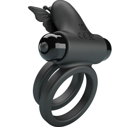 PRETTY LOVE - DOUBLE VIBRATING RING WITH BLACK STIMULATOR - 9