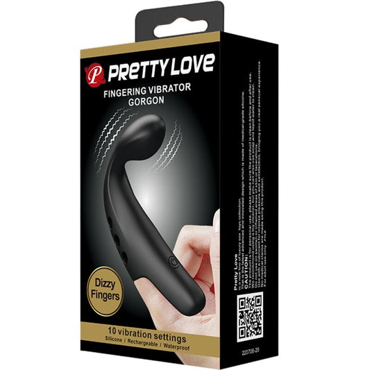 PRETTY LOVE - DÉ À COU VIBRATEUR BLACK GORGON