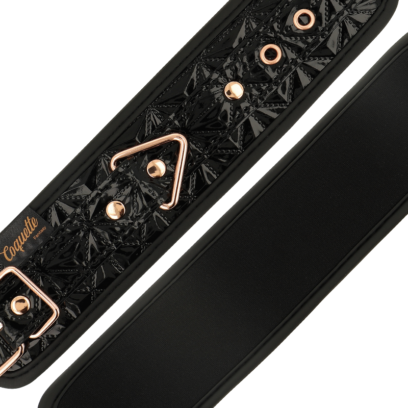 COQUETTE CHIC DESIRE - BLACK EDITION HANDCUFFS WITH NEOPRENE LINING